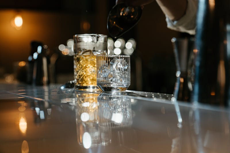 Bartender crafting cocktails